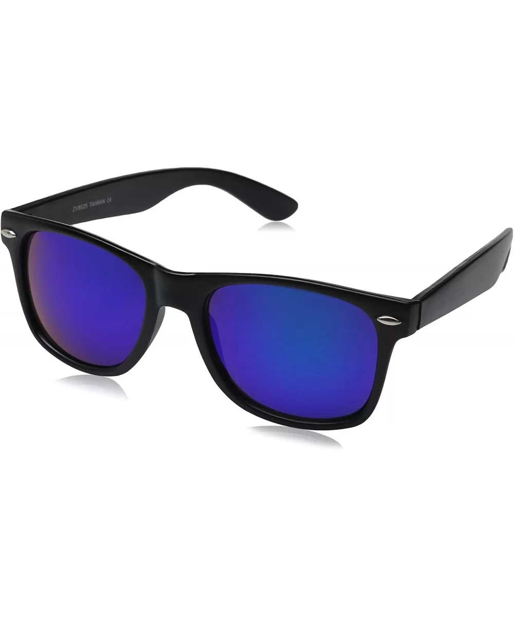 Matte Black Horn Rimmed Sunglasses - Classic - Black / Midnight - CA12ECUDJNP $6.70 Round