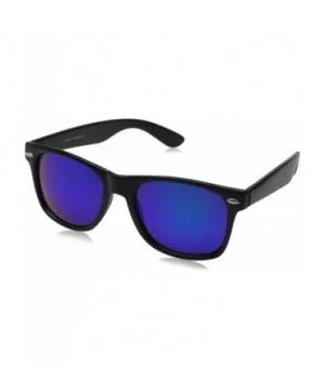 Matte Black Horn Rimmed Sunglasses - Classic - Black / Midnight - CA12ECUDJNP $6.70 Round