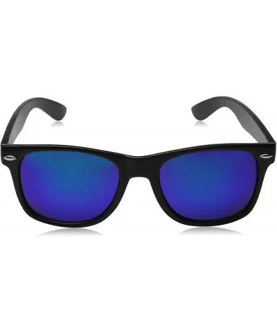 Matte Black Horn Rimmed Sunglasses - Classic - Black / Midnight - CA12ECUDJNP $6.70 Round