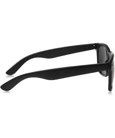 Matte Black Horn Rimmed Sunglasses - Classic - Black / Midnight - CA12ECUDJNP $6.70 Round