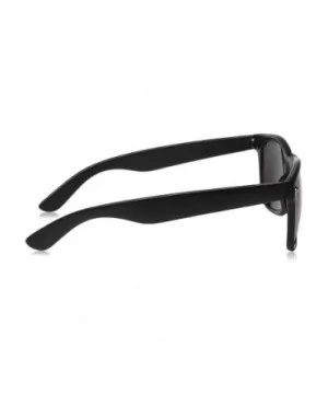 Matte Black Horn Rimmed Sunglasses - Classic - Black / Midnight - CA12ECUDJNP $6.70 Round