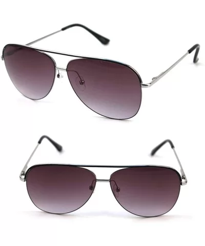 Top Line Metal Aviator Sunglasses P4102 - Silver - CV17YT3L7RT $7.74 Aviator