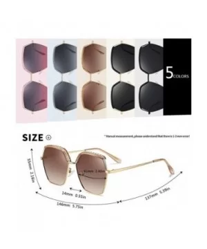 Women Oversized Gradient Lens Polarized Sunglasses Square Fashion Sun glasses Female Goggle Ladies UV400 - C2199HUCYKO $13.52...