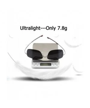 Ultralight Rimless Sunglasses-Fashion Square Shade Glasses-Flexible Eyewear - C - CL190OI35GS $32.60 Rectangular