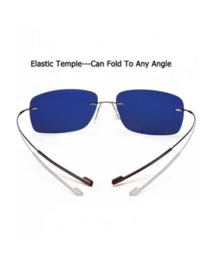 Ultralight Rimless Sunglasses-Fashion Square Shade Glasses-Flexible Eyewear - C - CL190OI35GS $32.60 Rectangular