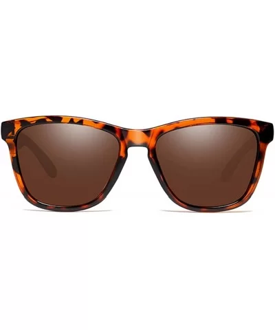 Sunglasses Polarized Female Male Full Frame Retro Design - Brown - C418NW5EUWW $5.34 Square