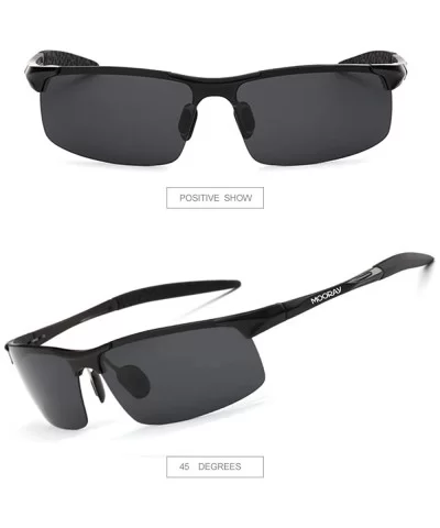 Mens Sports Polarized Sunglasses UV Protection Fashion Sunglasses for Men Fishing Driving - CO18GO0CGGS $15.68 Round