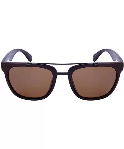 Horned Rim Aviators with Polarized Lens 540817WD-P - Dark Brown - CJ12OBAJ8OR $8.19 Aviator