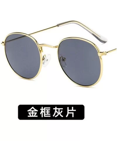 Women Small Luxury Mirror Round Retro Eye Sunglasses Metal Frame Tinted Color Lens Sun Glasses - 9 - CF198ZN5QXA $34.62 Square