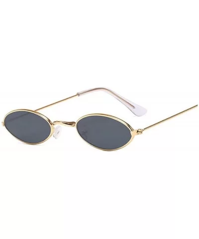 Retro Small Round Sunglasses Women Er Black Sun Glasses Ladies Alloy Quality Female Oculus De Sol - Goldgray - CD199CRXH83 $2...