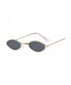 Retro Small Round Sunglasses Women Er Black Sun Glasses Ladies Alloy Quality Female Oculus De Sol - Goldgray - CD199CRXH83 $2...