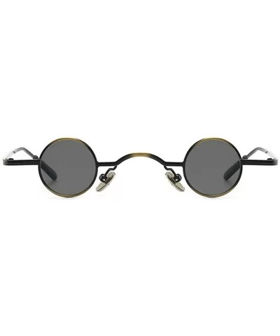 New round hip hop candy color sunglasses female brand design metal small frame punk sun glasses - C018UOQ7A8C $9.37 Round