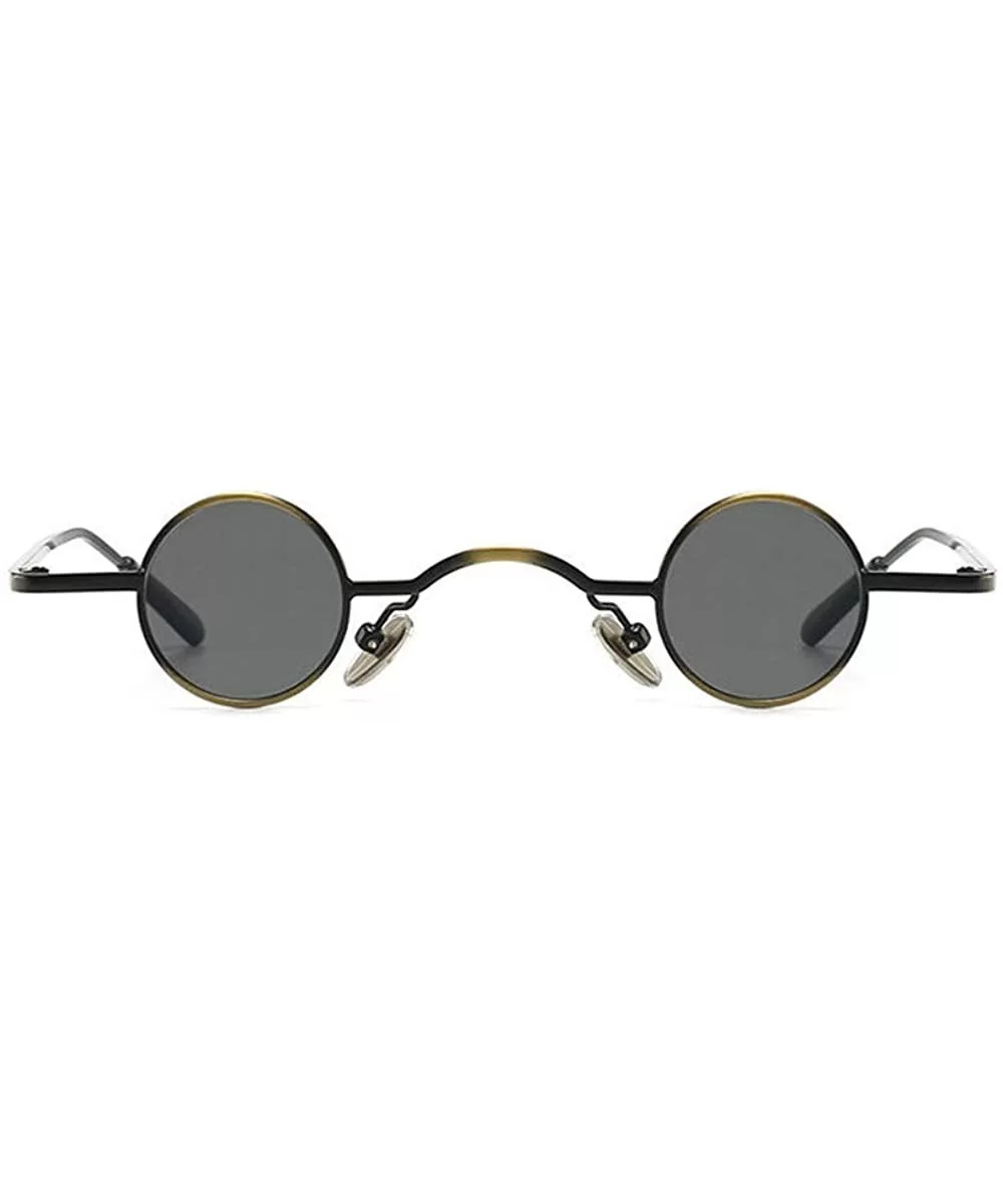 New round hip hop candy color sunglasses female brand design metal small frame punk sun glasses - C018UOQ7A8C $9.37 Round