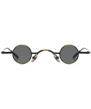 New round hip hop candy color sunglasses female brand design metal small frame punk sun glasses - C018UOQ7A8C $9.37 Round