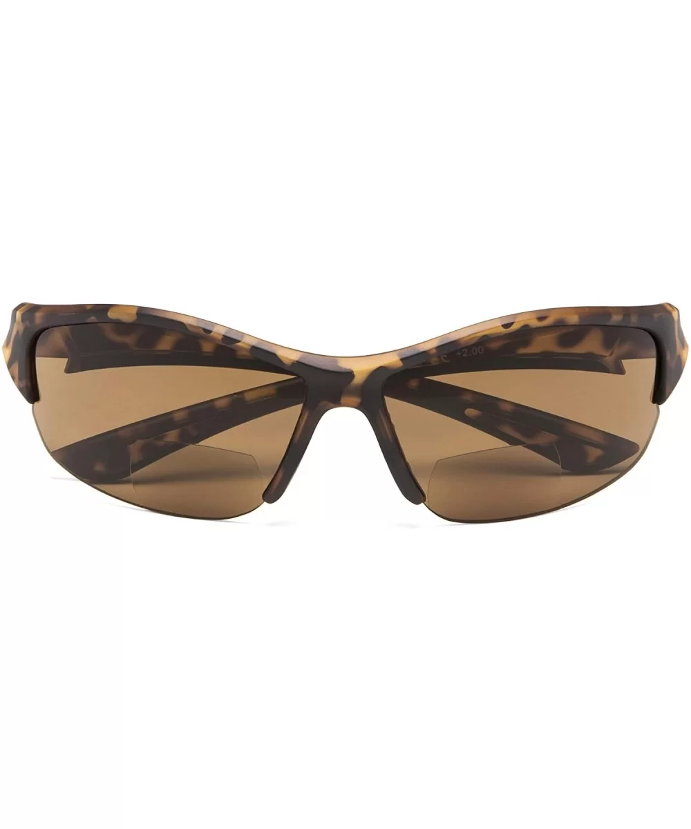 Sports Bifocal Sunglasses Half-Frame UV 400 Protection Reading Sunglasses - Demi-brown-lens - CY18NI2WQ0G $6.56 Sport