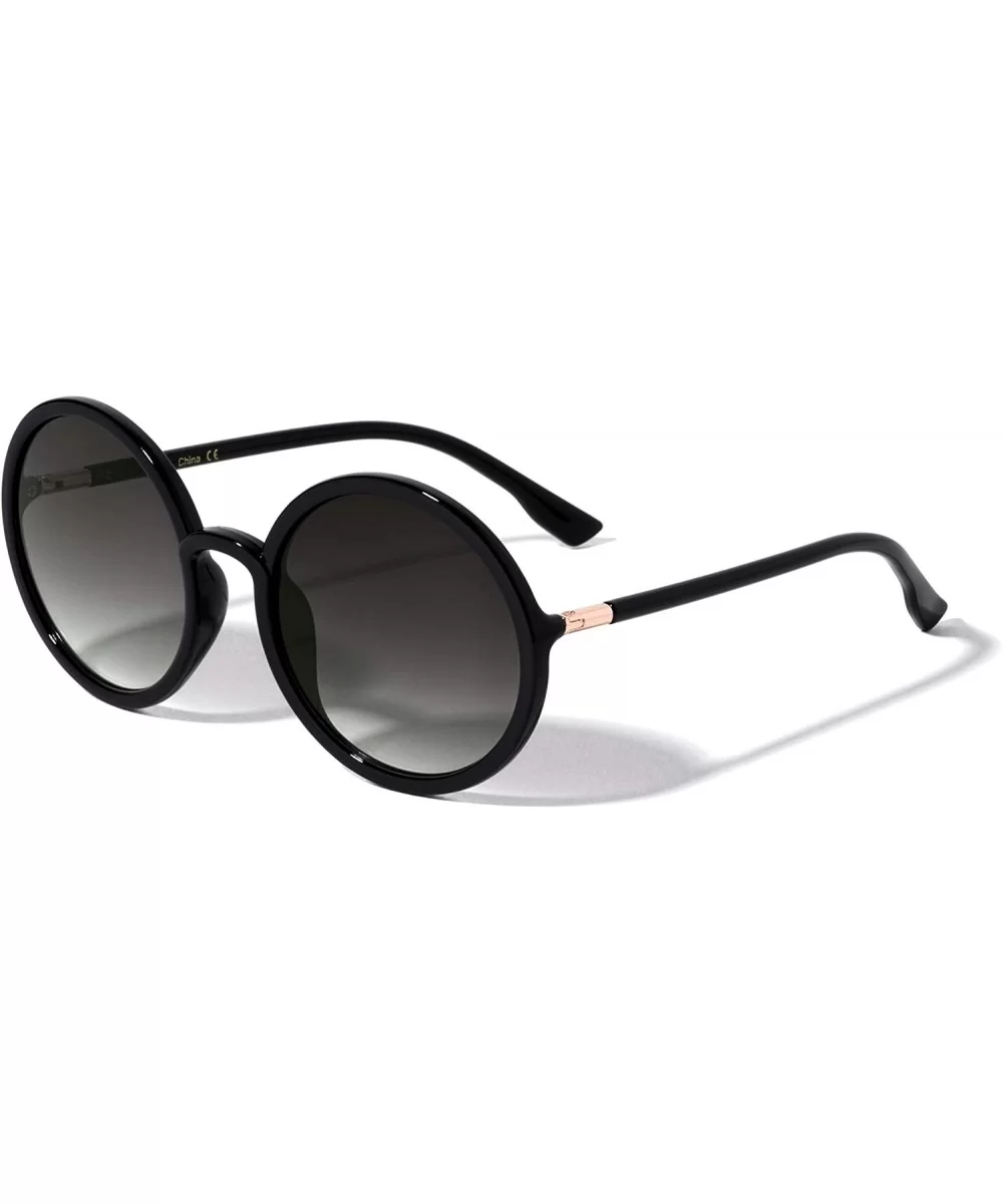 Round Circle Thin Frame Designer Sunglasses - 5 - CH19653HLUC $10.57 Round