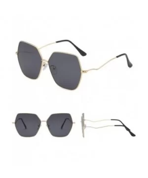 Irregular Shape Sunglasses - Summer Men Women Fashion Retro Eyewear - E - CY18S75SYG5 $4.61 Oversized