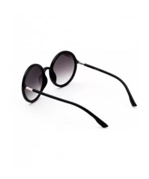 Round Circle Thin Frame Designer Sunglasses - 5 - CH19653HLUC $10.57 Round