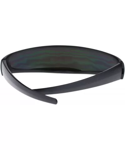 Cyclops Robot Costume Sunglasses Party Rave Futuristic Mirror Lens - Black (Orange Mirror) - CC18880R3OS $6.60 Wrap