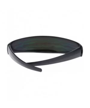 Cyclops Robot Costume Sunglasses Party Rave Futuristic Mirror Lens - Black (Orange Mirror) - CC18880R3OS $6.60 Wrap