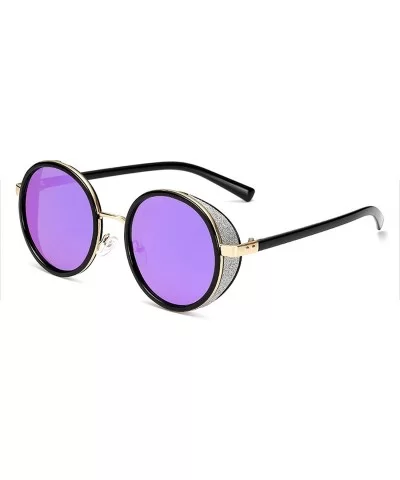 Gothic Steampunk Round Sunglasses Mujer Mirror Goggle Luxury Fashion Sun Glasses Women Vintage Oculos - C1198AHIQYU $16.08 Go...