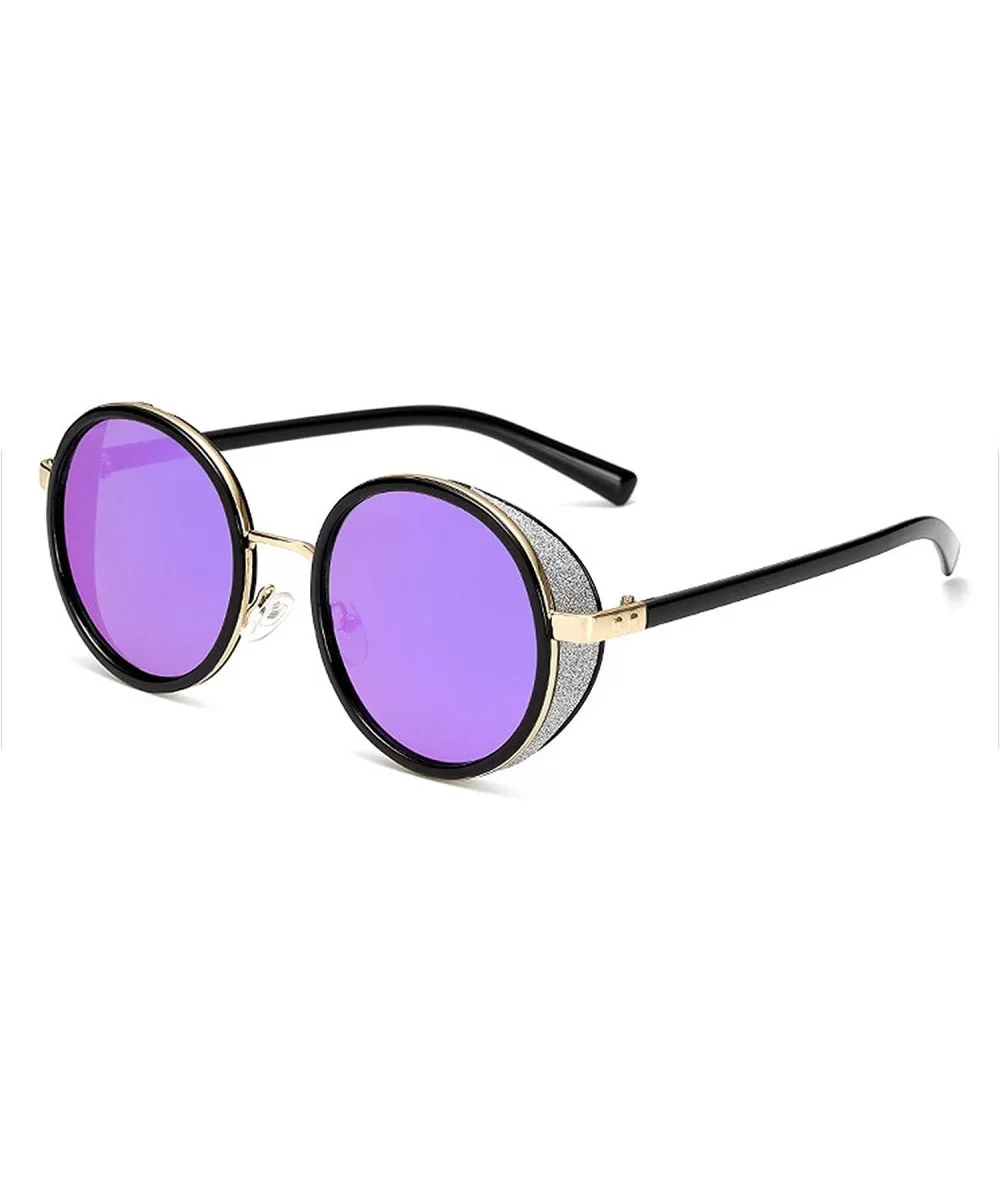 Gothic Steampunk Round Sunglasses Mujer Mirror Goggle Luxury Fashion Sun Glasses Women Vintage Oculos - C1198AHIQYU $16.08 Go...