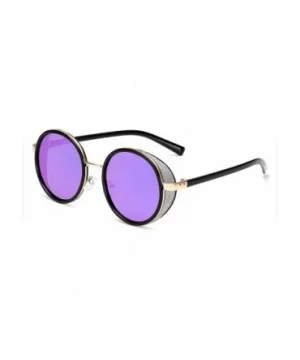 Gothic Steampunk Round Sunglasses Mujer Mirror Goggle Luxury Fashion Sun Glasses Women Vintage Oculos - C1198AHIQYU $16.08 Go...