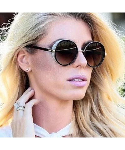 Gothic Steampunk Round Sunglasses Mujer Mirror Goggle Luxury Fashion Sun Glasses Women Vintage Oculos - C1198AHIQYU $16.08 Go...