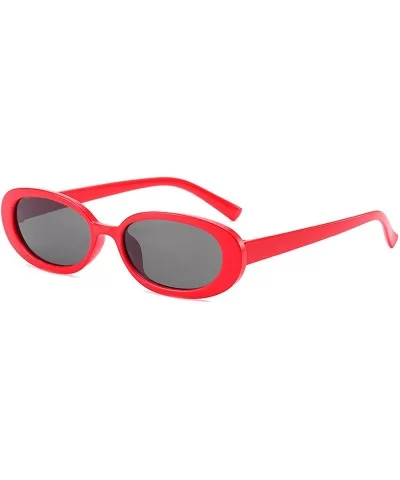 Polarized Sunglasses Fashion Glasses Protection - Red - CB18TQX80NR $13.87 Oversized