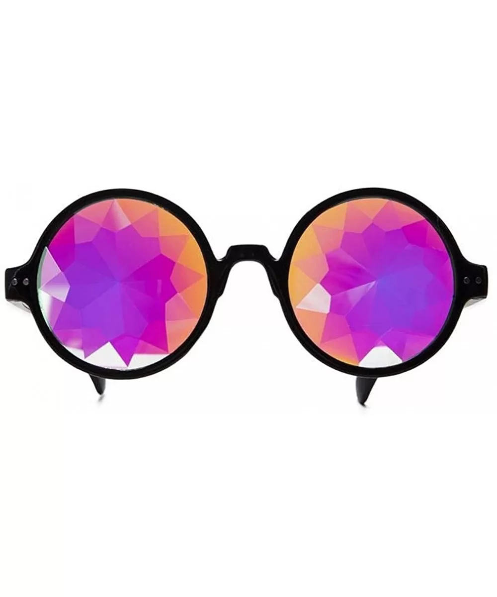 Festivals Kaleidoscope Glasses for Raves - Goggles Rainbow Prism Diffraction Crystal Lenses - CT18KLQ0WH8 $7.43 Round