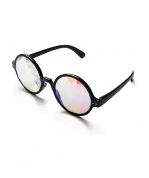 Festivals Kaleidoscope Glasses for Raves - Goggles Rainbow Prism Diffraction Crystal Lenses - CT18KLQ0WH8 $7.43 Round