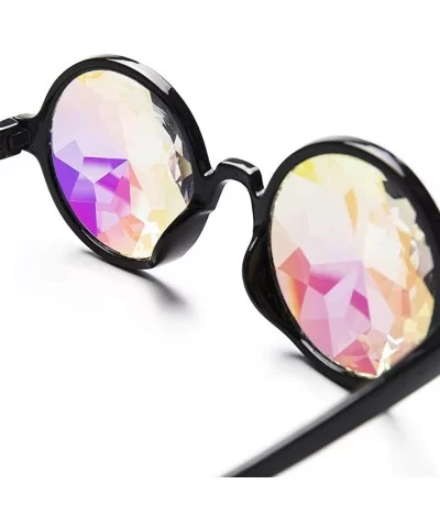 Festivals Kaleidoscope Glasses for Raves - Goggles Rainbow Prism Diffraction Crystal Lenses - CT18KLQ0WH8 $7.43 Round