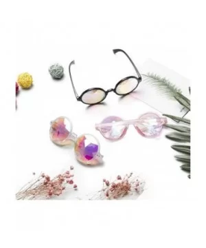 Festivals Kaleidoscope Glasses for Raves - Goggles Rainbow Prism Diffraction Crystal Lenses - CT18KLQ0WH8 $7.43 Round