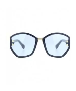 Womens Luxury Fashion 90s Oversize Butterfly Sunglasses - Navy Blue - CJ18M2EUCSL $9.28 Butterfly