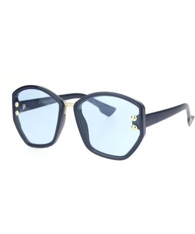 Womens Luxury Fashion 90s Oversize Butterfly Sunglasses - Navy Blue - CJ18M2EUCSL $9.28 Butterfly