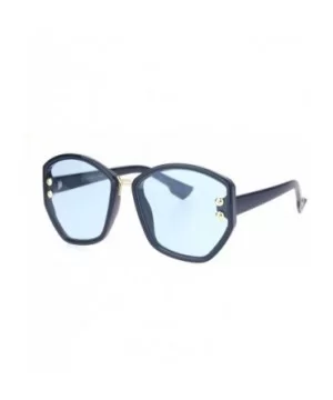 Womens Luxury Fashion 90s Oversize Butterfly Sunglasses - Navy Blue - CJ18M2EUCSL $9.28 Butterfly