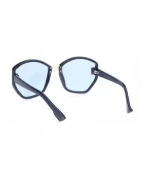 Womens Luxury Fashion 90s Oversize Butterfly Sunglasses - Navy Blue - CJ18M2EUCSL $9.28 Butterfly