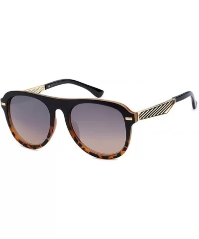 Modern Aviator Sunglasses - Brown/Gold - CT18DNKII00 $6.37 Aviator