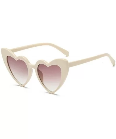 New Fashion Love Heart Sexy Shaped For Women Brand Designer Sunglasses UV400 - Beige - C7189INH495 $8.38 Butterfly