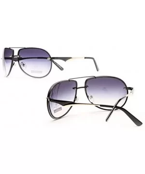 Belted Collection Women's Classic Aviator Sunglasses - Black/White - CC18HDI327A $20.62 Aviator