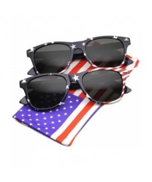 U.S. American Flag USA Stars and Stripes Horn Rimmed Sunglasses (Patriot Series - 2-Pack Stars (Top + Side)) - CQ11O5F9NG5 $1...