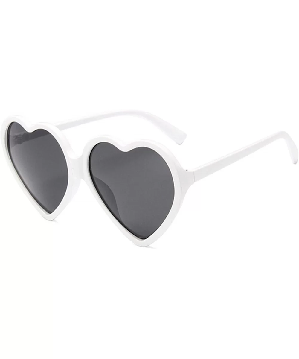 Yellow Pink Red Glasses Large Women Lady Girls Oversized Heart Shaped Retro Sunglasses Cute Love Eyewear - C05 - CQ18W5ELW36 ...