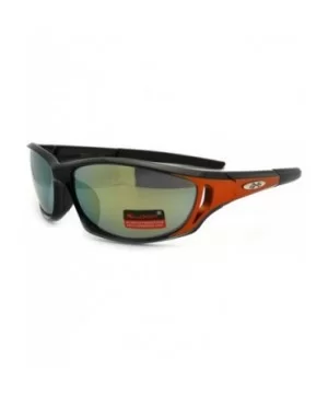 Mens Xloop Sunglasses Oval Rectangular Wrap Around Sports Shades - Black Orange - C511RZ64F0F $8.78 Rectangular