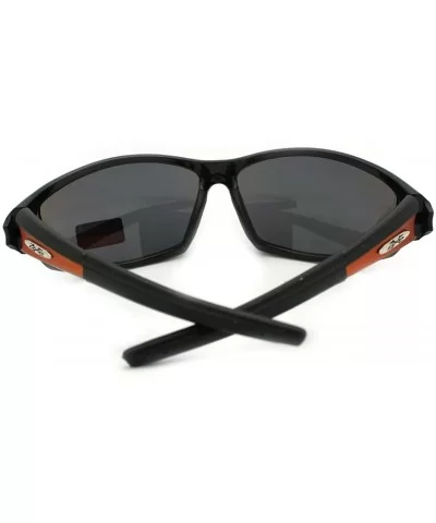 Mens Xloop Sunglasses Oval Rectangular Wrap Around Sports Shades - Black Orange - C511RZ64F0F $8.78 Rectangular