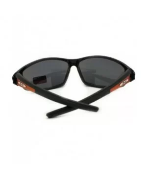 Mens Xloop Sunglasses Oval Rectangular Wrap Around Sports Shades - Black Orange - C511RZ64F0F $8.78 Rectangular