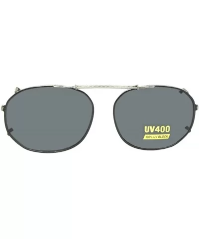 Round Square Non Polarized Clip on Sunglasses - Black-non Polarized Gray Lens - CP189SWZ0CC $16.24 Square