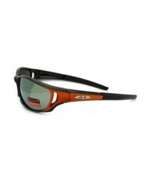 Mens Xloop Sunglasses Oval Rectangular Wrap Around Sports Shades - Black Orange - C511RZ64F0F $8.78 Rectangular