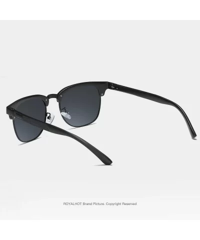 Men Women Polarized Alloy Sunglasses Aluminum Magnesium Frame Sun Glasses Driving Glasses Male 90089 - Black Grey - CD18X20DY...