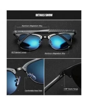 Men Women Polarized Alloy Sunglasses Aluminum Magnesium Frame Sun Glasses Driving Glasses Male 90089 - Black Grey - CD18X20DY...