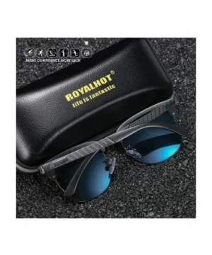 Men Women Polarized Alloy Sunglasses Aluminum Magnesium Frame Sun Glasses Driving Glasses Male 90089 - Black Grey - CD18X20DY...